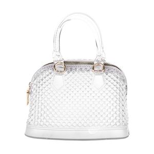 Clear Jelly Tote Crossbody Bag Purse Handle Rubber Casual Womens Accessory